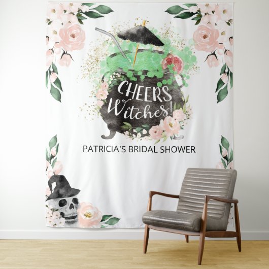Proost Heksen Halloween Bruidsfeest Backdrop Wandkleed (In situ)