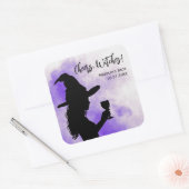 Proost Heksen Halloween Bruidsfeest Favor Vierkante Sticker (Envelop)