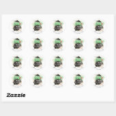 Proost Heksen Halloween Bruiloftsfeest Ronde Sticker (Vel)