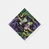 Proost heksen Halloween cocktail bril Servet (Hoek)