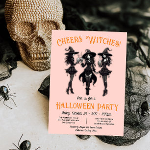Proost Heksen Halloween Party Kaart
