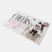 Proost Heksen Skelet Halloween Deurmat (Schuin)