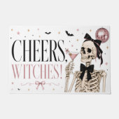 Proost Heksen Skelet Halloween Deurmat (Voorkant)