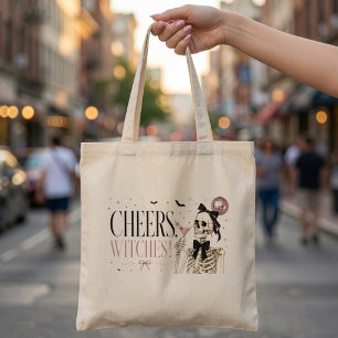 Proost Heksen Skelet Halloween Tote Bag