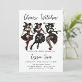 Proost heksen volwassen Halloween Party Kaart (Staand voorkant)