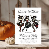 Proost heksen volwassen Halloween Party Kaart