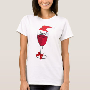 Proost! HOLIDAY RED WINE PRINT by jill T-shirt