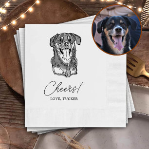 Proost Huisdieren Custom Hand Drawing Wedding Servet