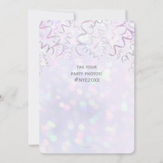 Proost iriserende Bokeh oudejaarsavond Kaart (Achterkant)