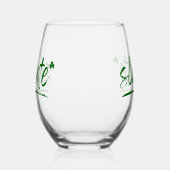 Proost Irish Sláinte Wine Glass - Groen Wijnglas Zonder Voet (Links)