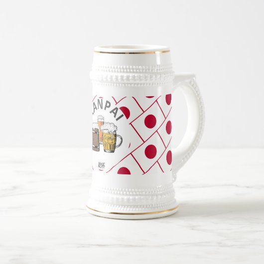 Proost JAPAN 乾杯 KANPAI Cartoon Japans Bierpul (Voorkant rechts)