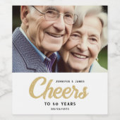 Proost, Jubileum, jaarfoto's Wijn Etiket (Enkel label)