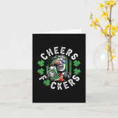 Proost K.ters St Patricks Day Grappig Bier Drinken Kaart (Gele Bloem)