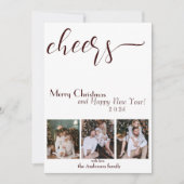 Proost! Kerstmis Modern Script Kerstkaart Kaart (Voorkant)