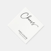 Proost Klassieke moderne minimalistische bruiloft Servet (Hoek)