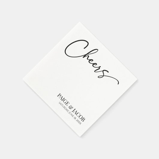 Proost Klassieke moderne minimalistische bruiloft Servet (Hoek)