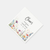 Proost Kleurrijke Wildflowers Elegant Wedding Servet (Hoek)