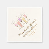 Proost koppels gemengde huwelijksfeestje servet (Voorkant)