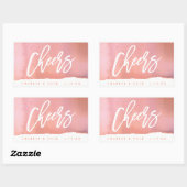 Proost Koraal Waterverf Mini Wijn Champagne Label (Vel)