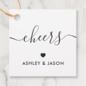 Proost Label, bruiloft wijn of champagne Labels, K Bedankjes Labels (Voorkant)