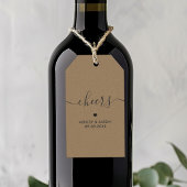 Proost Label, bruiloft wijn of champagne Labels, K Cadeaulabel