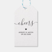 Proost Label, bruiloft wijn of champagne Labels, K Cadeaulabel (Voorkant)