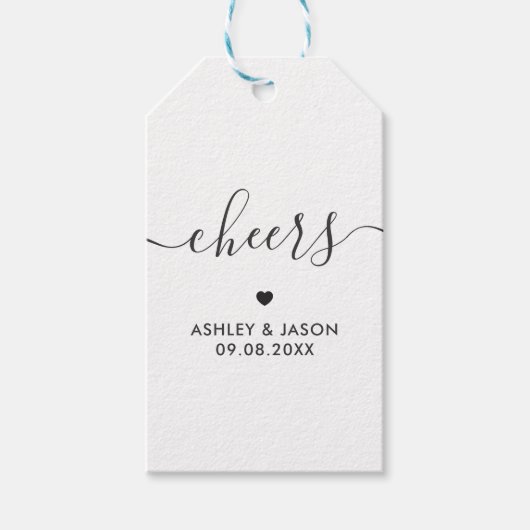 Proost Label, bruiloft wijn of champagne Labels, K Cadeaulabel (Voorkant)