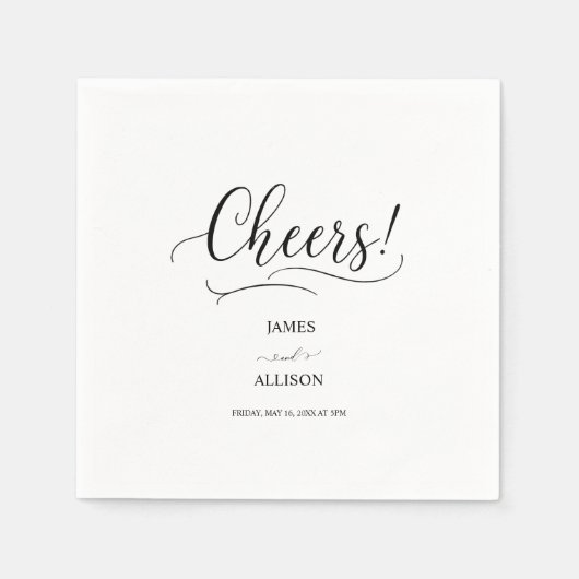 Proost liefde Elegant Minimalistisch Eenvoudige br Servet (Voorkant)