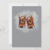 Proost Maak er een dubbel feest van Whiskeyglas Kaart (Achterkant)