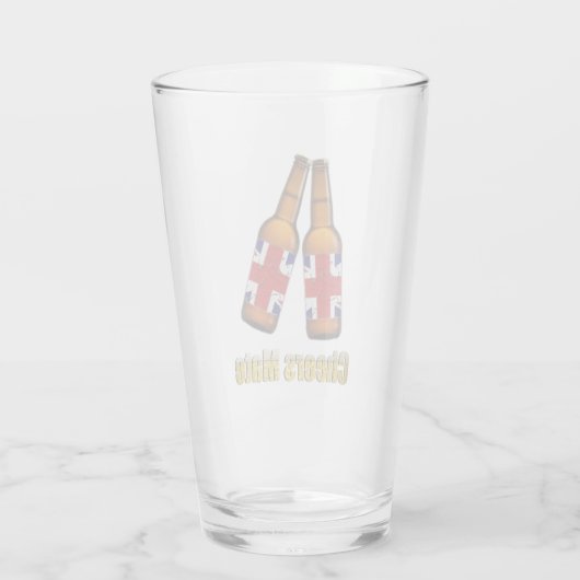 Proost maat Britse bierdrinkglazen Glas (Achterkant)
