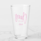 Proost meisjes Galentines Glas (Achterkant)