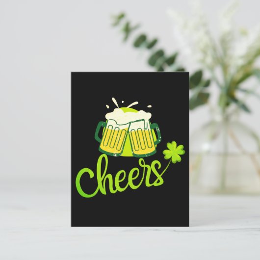 Proost met Klaver - St. Patrick's Dag Feestdagenkaart (Staand voorkant)