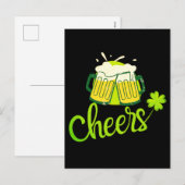 Proost met Klaver - St. Patrick's Dag Feestdagenkaart (Voorkant / Achterkant)