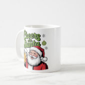 Proost met Santa Cute Christmas Design Koffiemok (Voorkant links)
