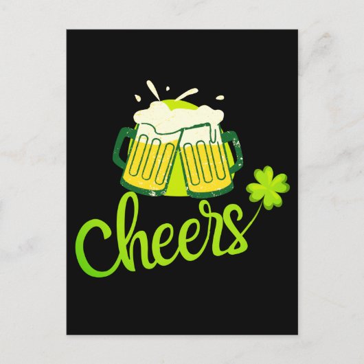Proost met Shamrock - St. Patrick's Day Feestdagenkaart (Voorkant)