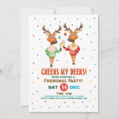 Proost mijn herten rendier freindmas kerstfeest kaart (Voorkant)