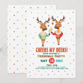 Proost mijn herten rendier freindmas kerstfeest kaart (Voorkant / Achterkant)