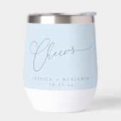 Proost Minimal Zacht Blauw Schrift Aangepast Trouw (Links)
