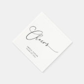 Proost Minimal Zwart Wit Script Afstudeerfeest Servet (Hoek)