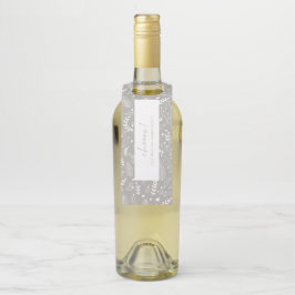 Proost minimalistisch grijs hulstpatroon flessenhanger