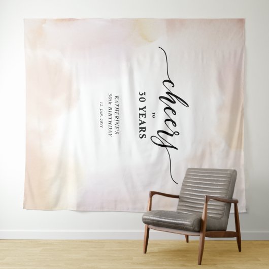 Proost | Minimalistische waterverf volwassenen ver Wandkleed (In Situ (horizontaal))