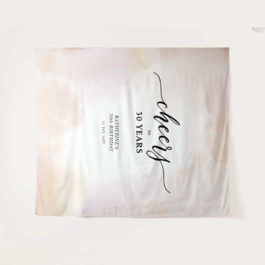 Proost | Minimalistische waterverf volwassenen ver Wandkleed (Voorkant (horizontaal))