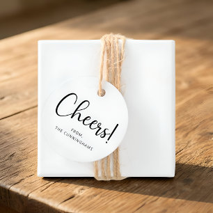 Proost! Moderne Elegante Eenvoudige Chic Familiena Bedankjes Labels