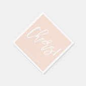 Proost moderne kalligrafie Blush roze bruiloft Servet (Hoek)