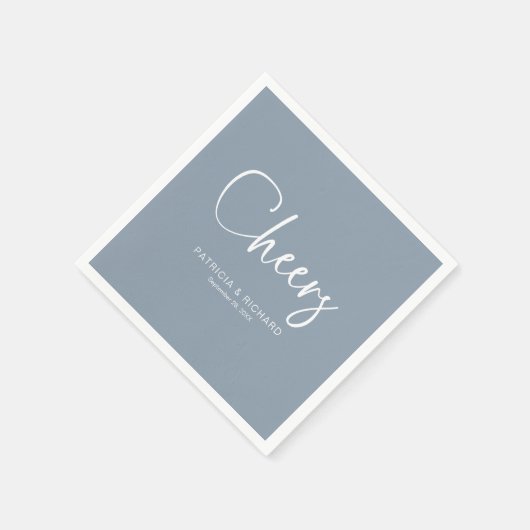 Proost Moderne Kalligrafie Bruiloft Servet (Hoek)