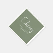 Proost Moderne Kalligrafie Bruiloft Servet (Hoek)