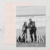 Proost Moderne Kerstmisfoto Minimaal Ontwerp Feestdagenkaart (Voorkant / Achterkant)