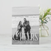 Proost Moderne Kerstmisfoto Minimaal Ontwerp Feestdagenkaart (Staand voorkant)