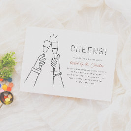 Proost! Moderne Muizenissen Handgetekende Dinnerpa Kaart