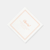 Proost Mr & Mrs Minimalist Wedding Modern Peach Servet (Hoek)